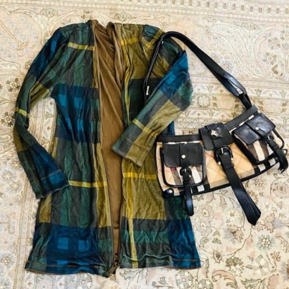 Burberry Brit Nova Check Cardigan Reversible